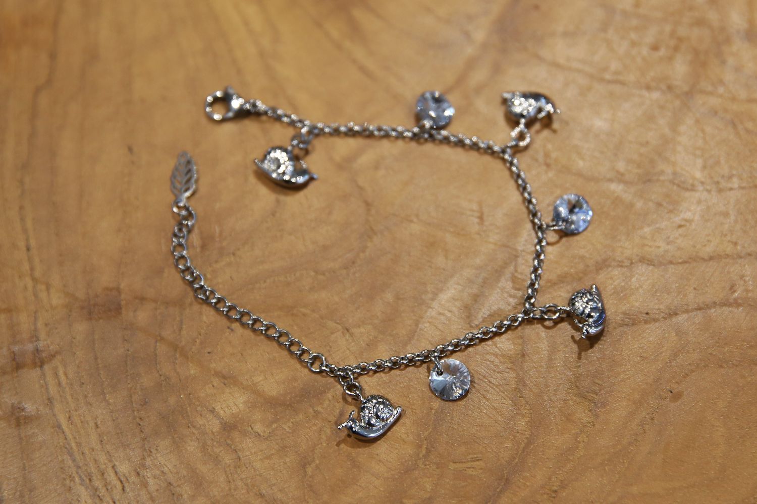 Bracelet coeur escargot en acier inoxydable
