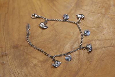 Bracelet coeur escargot en acier inoxydable