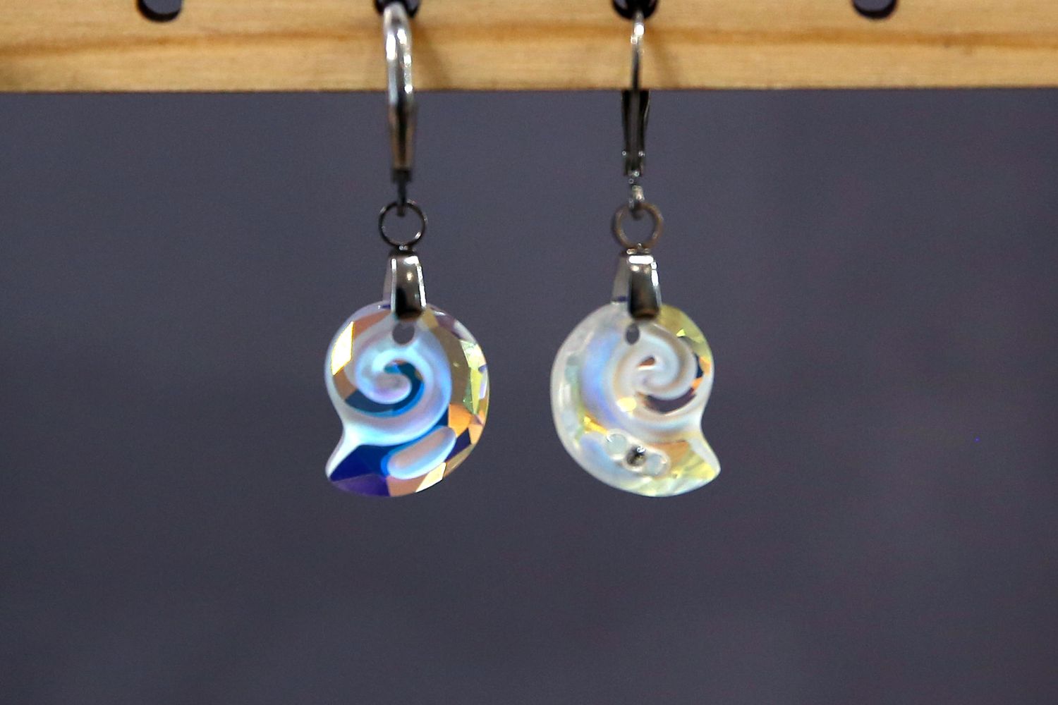 Boucles d&#39;oreilles cristal escargot