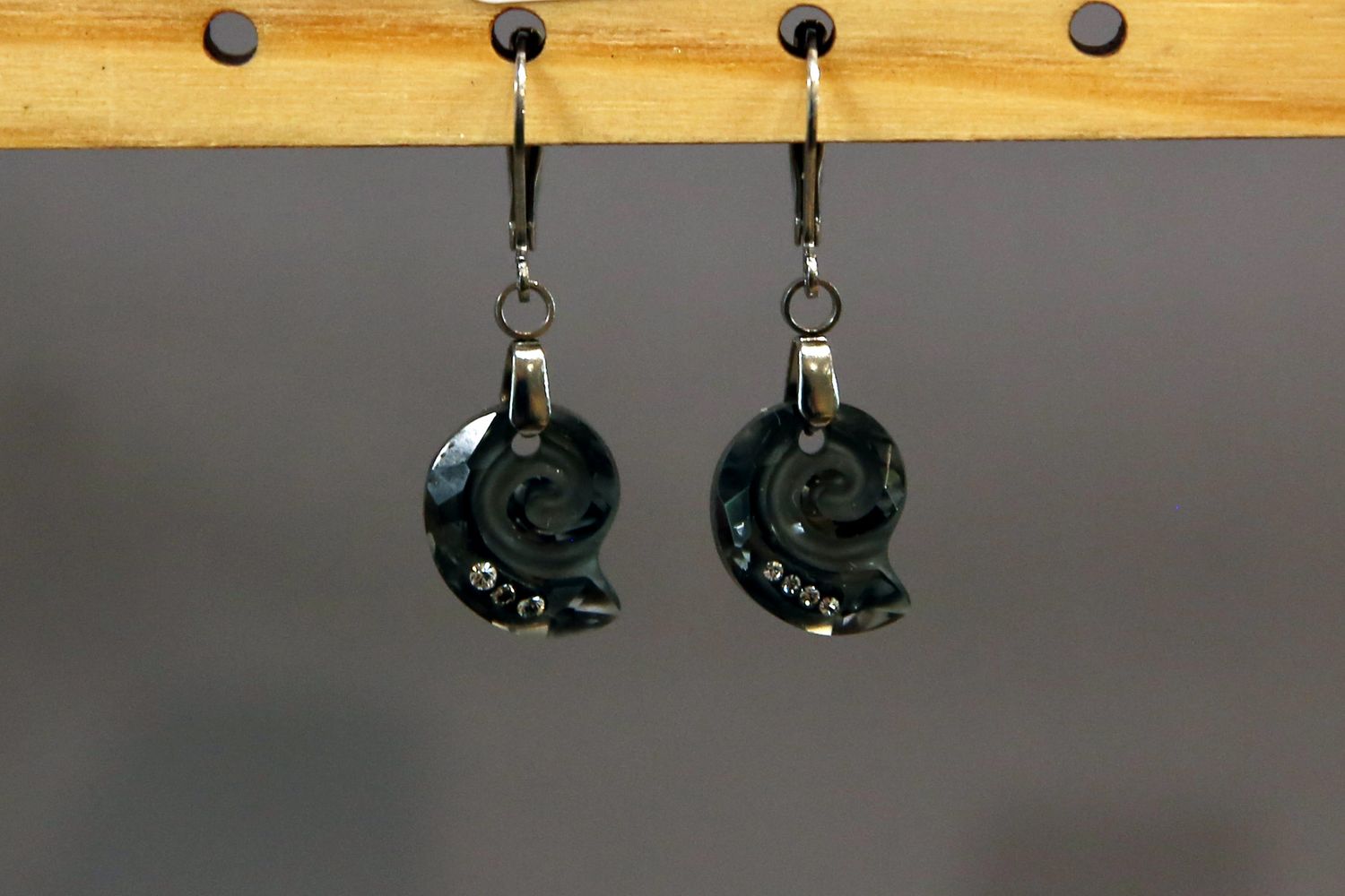 Boucles d&#39;oreilles cristal escargot