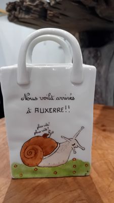 Sac en porcelaine escargot Auxerre