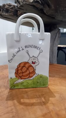 Sac en porcelaine escargot Auxerre