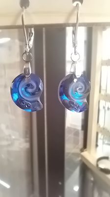 Boucles d&#39;oreilles cristal escargot