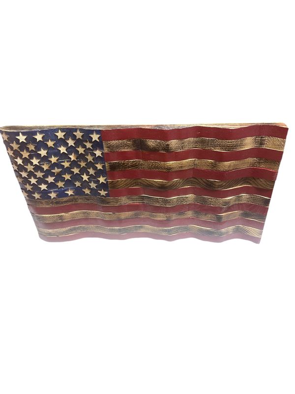 American Flags Wavy
