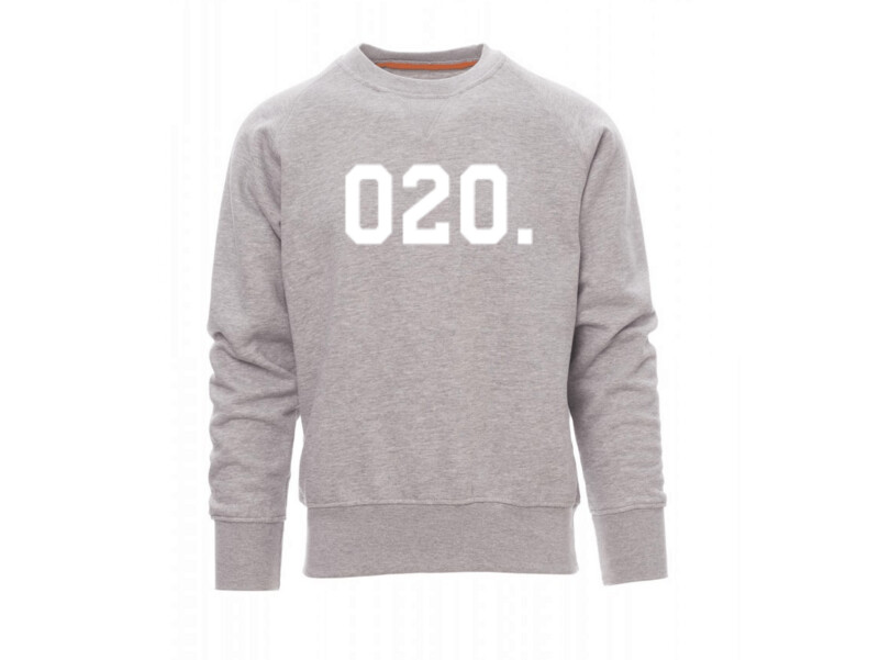 AH&BC Sweater 020.        grijs (wit) heren