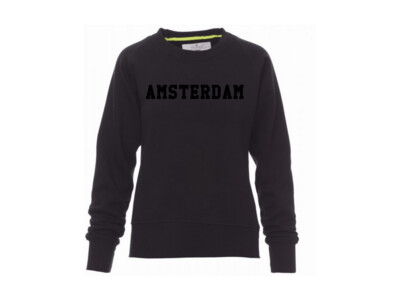 AH&BC Sweater AMSTERDAM zwart (glans) dames