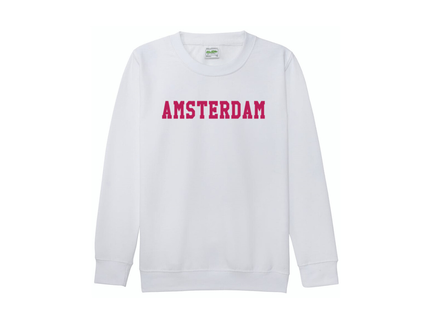 AH&BC Sweater AMSTERDAM wit (rood) jeugd