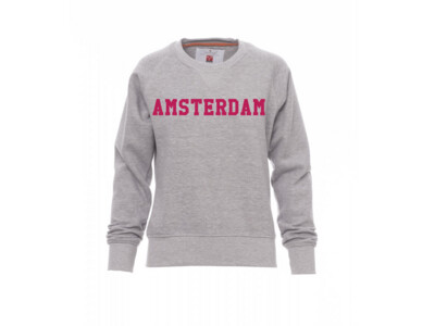 AH&BC Sweater AMSTERDAM grijs (rood) dames