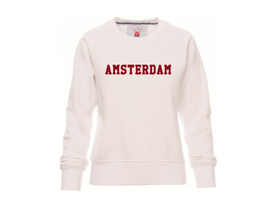 AH&BC Sweater AMSTERDAM wit (rood) dames