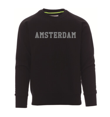 AH&BC Sweater AMSTERDAM zwart (mat zwart) heren