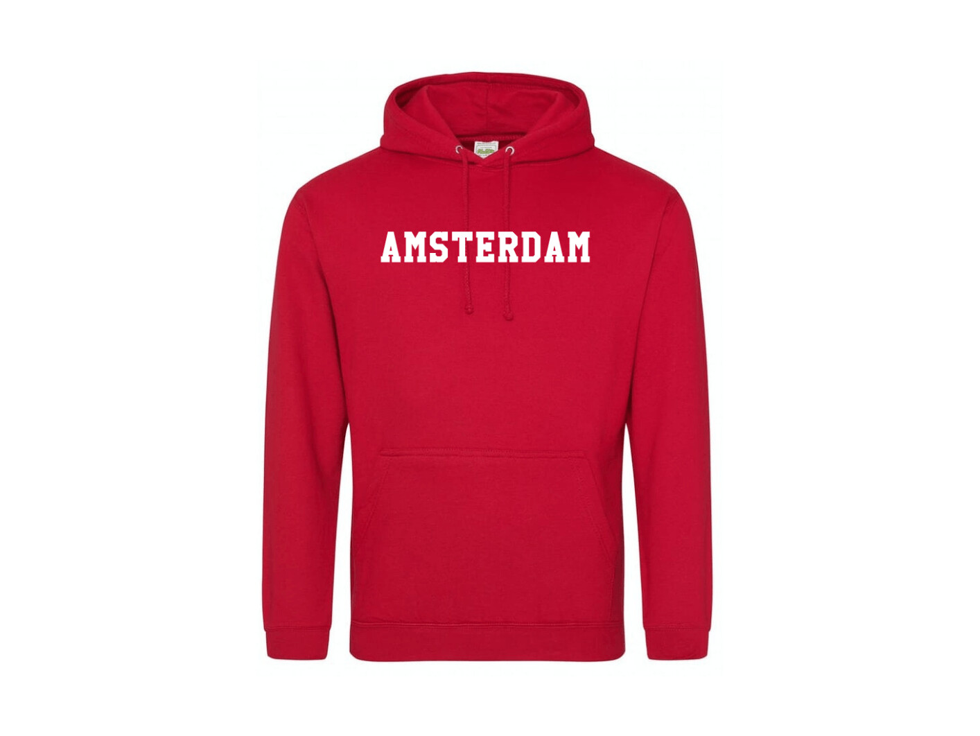 AH&BC Hoodie AMSTERDAM rood (wit) jeugd