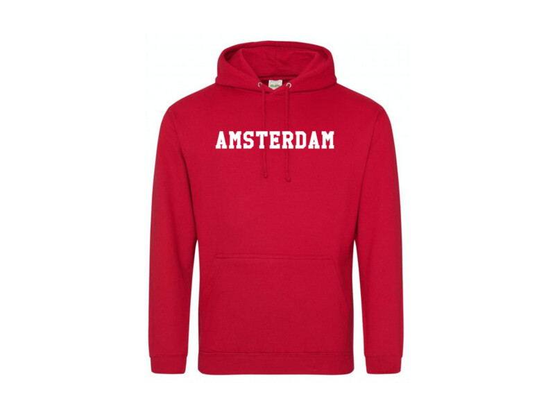 AH&BC Hoodie AMSTERDAM rood (wit) jeugd