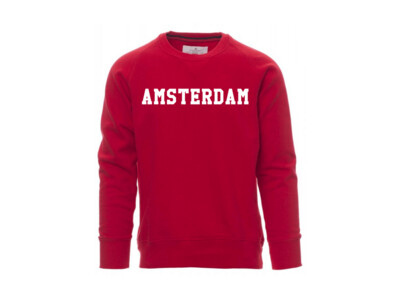 AH&BC Sweater AMSTERDAM rood (wit) heren