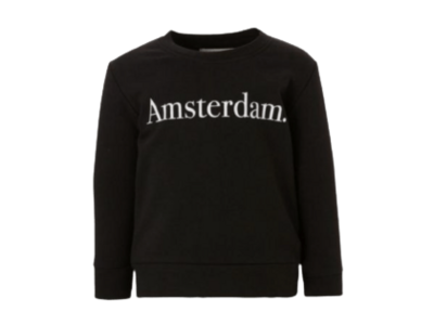 AH&BC Sweater AMSTERDAM zwart (wit) baby