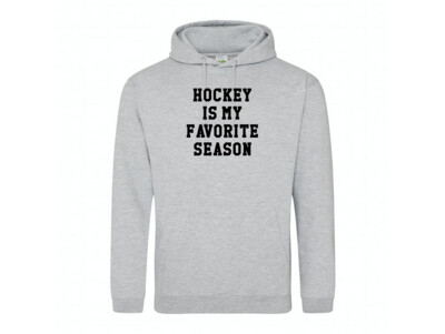 'Hockey is my favorite...' hoodie grijs (jeugd)
