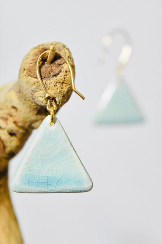 Boucles d'oreilles triangle en céramique