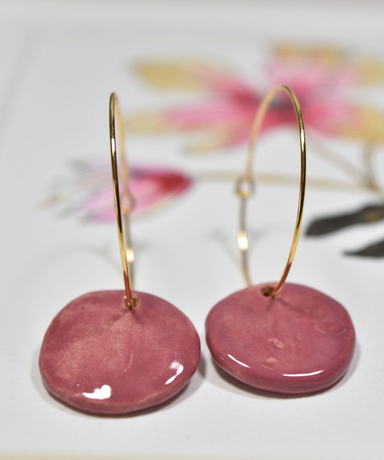Boucles d'oreilles en céramique