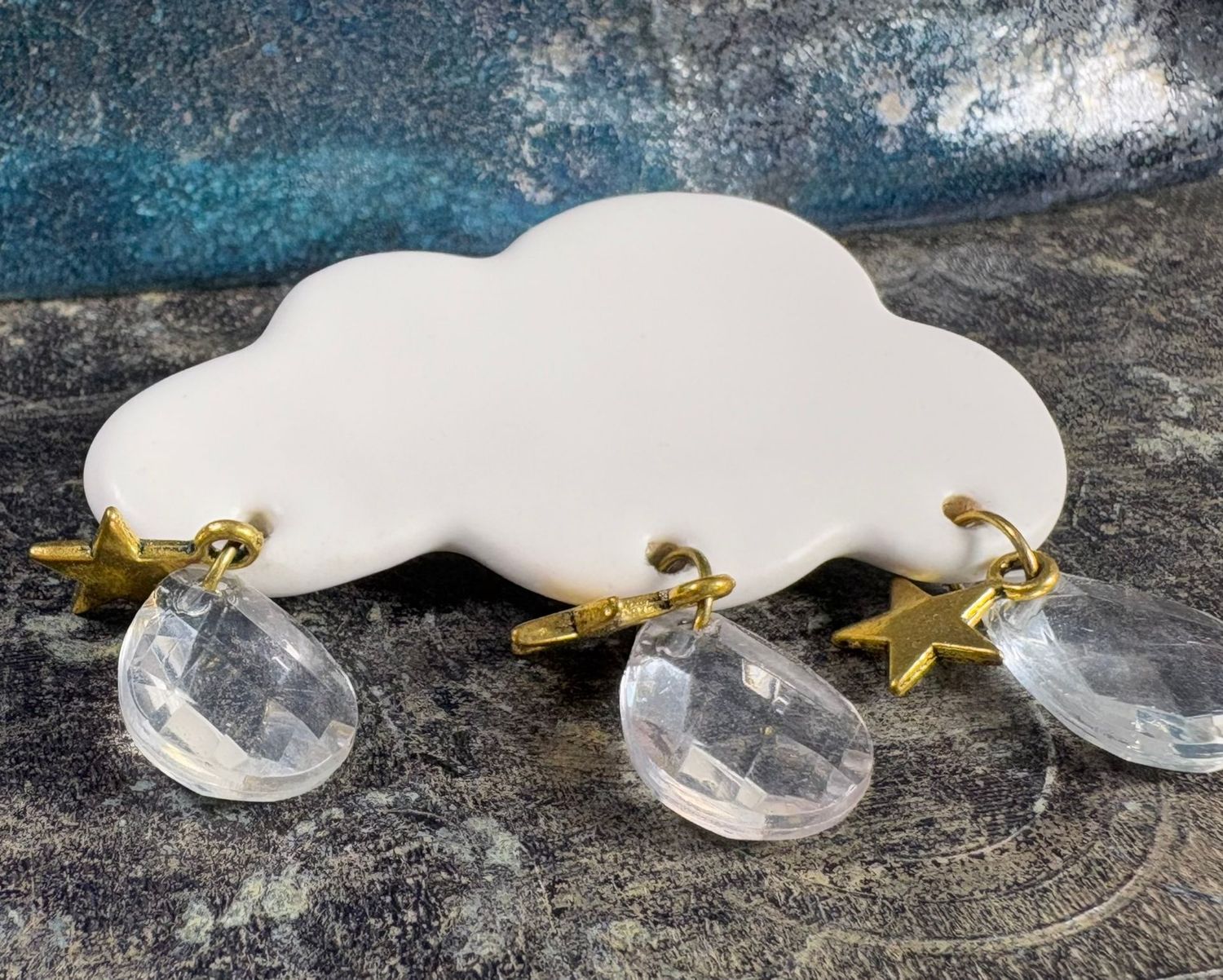 Broche nuage en céramique