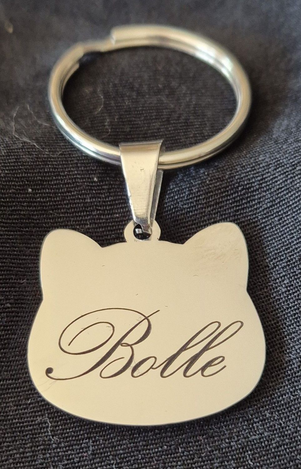 Katten hanger zilverkleurig