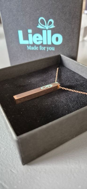 Rosé goudkleurig staafje gepersonaliseerd