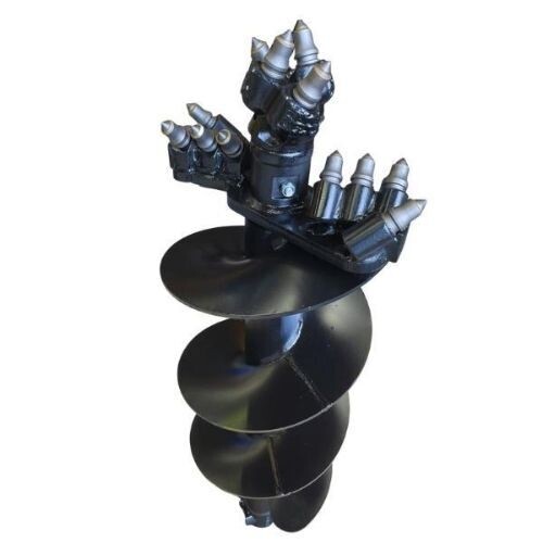 EMED Auger Bit 250mm to 1000mm with Dedicated Rock Teeth suits 75mm Square Hub 1.5m Long