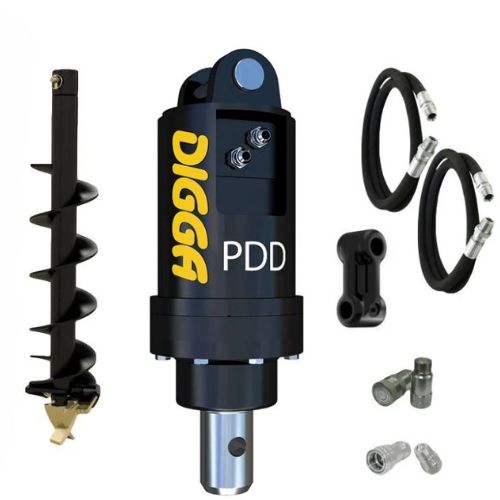 Digga PDD-2 Auger Drive Package with 200mm Bit for Mini Excavators up to 2T