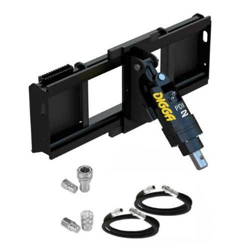 Digga PDX-2 Auger Drive Package with frame for skid steers with a  flow 30 to 50 lpm