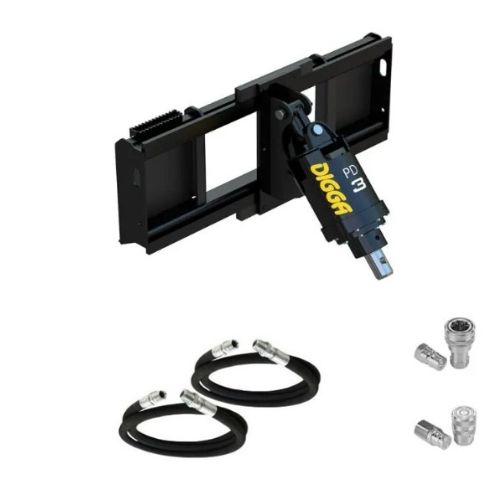 Digga PD3 Auger Drive Package with frame for Skid Steers with a flow of 45 to 75 lpm