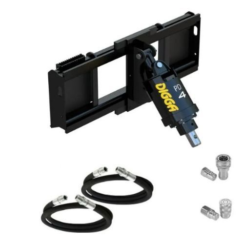 Digga PD4-2 Auger Drive Package with frame for Skid Steers with a flow of 55-85 lpm - 65mm Round