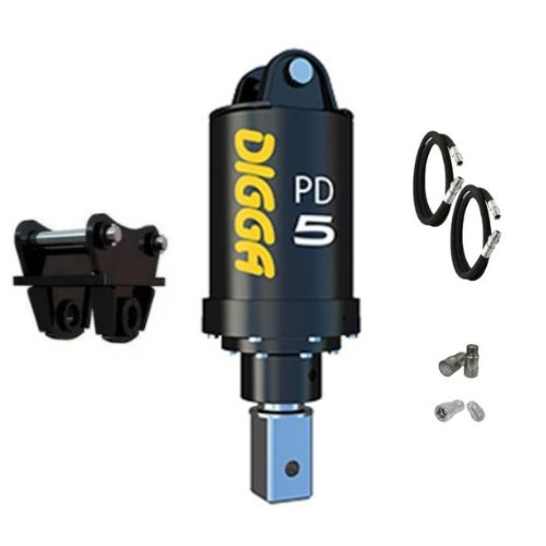 Digga PD5-5 Auger Drive Packages for Mini Excavators 4.5 to 8 Ton - 75mm Square