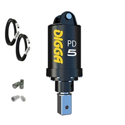 Digga PD5-5 Auger Drive Packages for Mini Excavators 4.5 to 8 Ton - 75mm Square