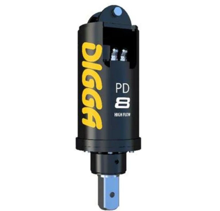 Digga PD8HF-5 Auger Drive Package For Excavators & Backhoes High Flow 5 to 10 Ton - 75mm Square - 5 to 10T Range