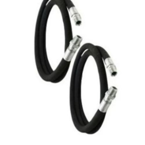 Auger Drive hoses x 2 with with Couplings 4.5M - 3/4" HOSE, 3/4” BSP - 5/8” COUPLING - FLUSH FACE COUPLERS