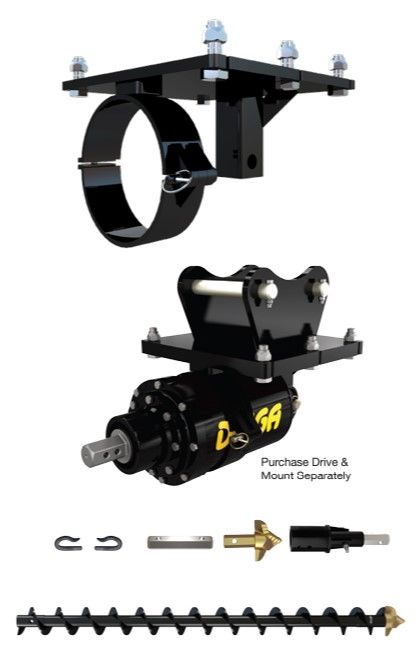 Auger Drive Horizontal Drilling Cradle Hitch suits PD3 TO PD7
