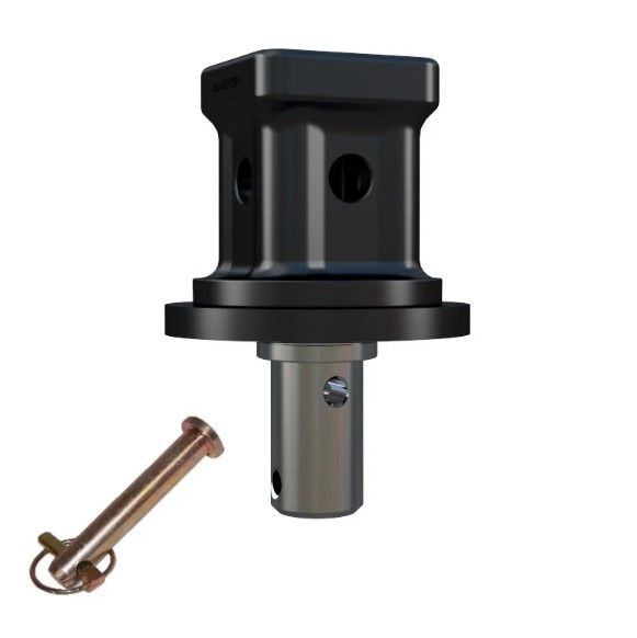 Auger Adaptor 57mm Square Female to 50.8mm Round Male adaptor