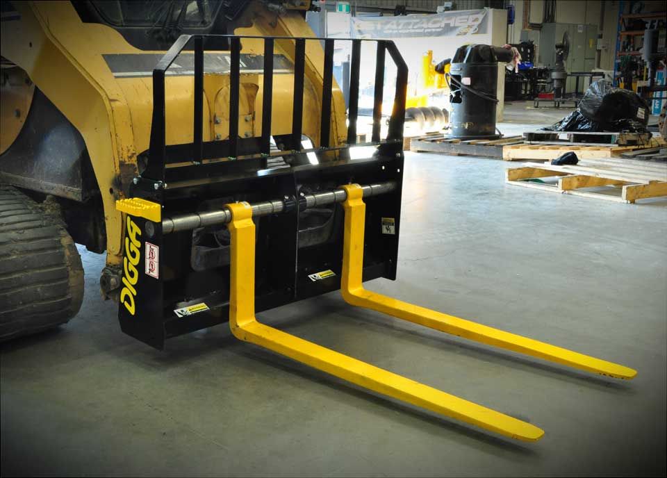 Digga Pallet Fork & Bale Spears Multifit Combo frame 1200KG CAPACITY - Includes 2 x Forks & 2 x Spears