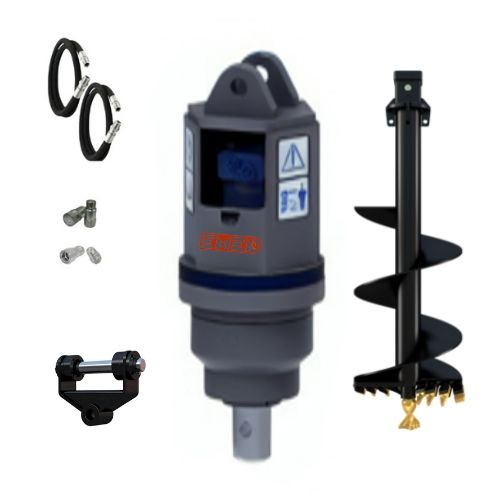 Auger Drive Package Includes Driver, Hitch & 300mm Bit suits 5 to 8 Ton Excavators