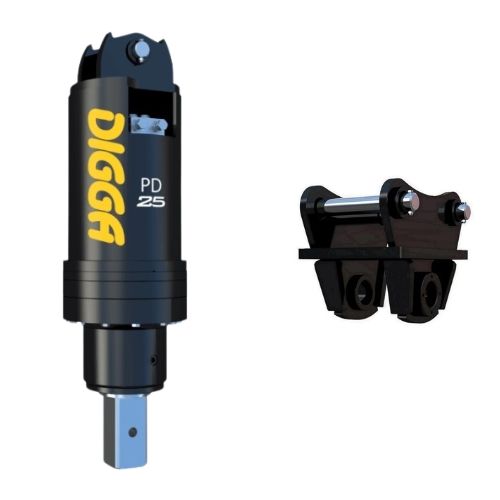 Auger Drive PD25-7 for excavators 20-28 Ton Range - 100MM Square Hub Single Speed