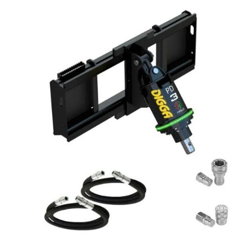 Digga PD7-5 Auger Drive Packages for skid steer loaders with a flow of 70 to 115 Lpm - 75mm Square Hub