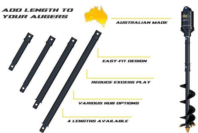 DIGGA EXTENSIONS TO SUIT A4 / RC4 / DR4 65MM ROUND HUB 500mm to 1500mm