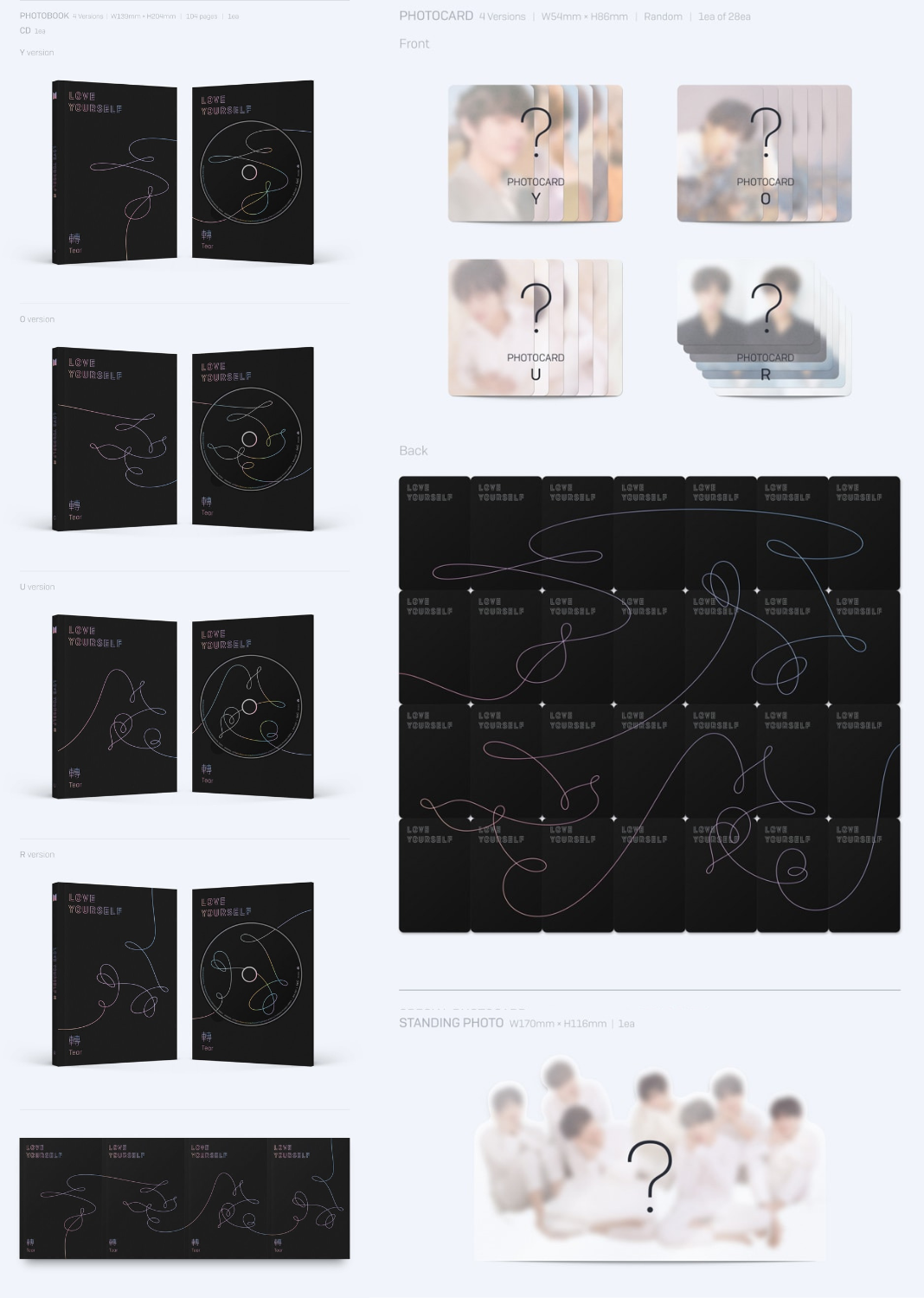 BTS LOVE YOURSELF 轉 'Tear' - Random ver.
