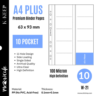 MeowCafe A4 Plus 10 Pocket Binder Page