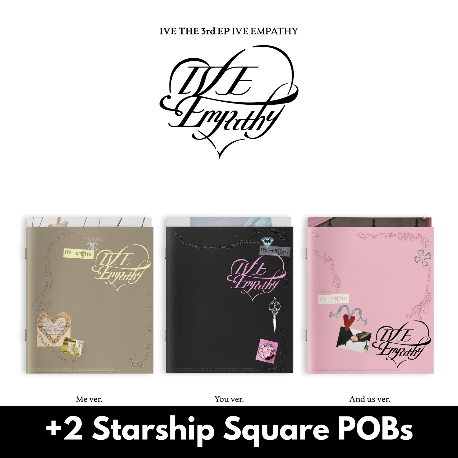 IVE IVE EMPATHY - Random ver + 2 Starship Square POBs