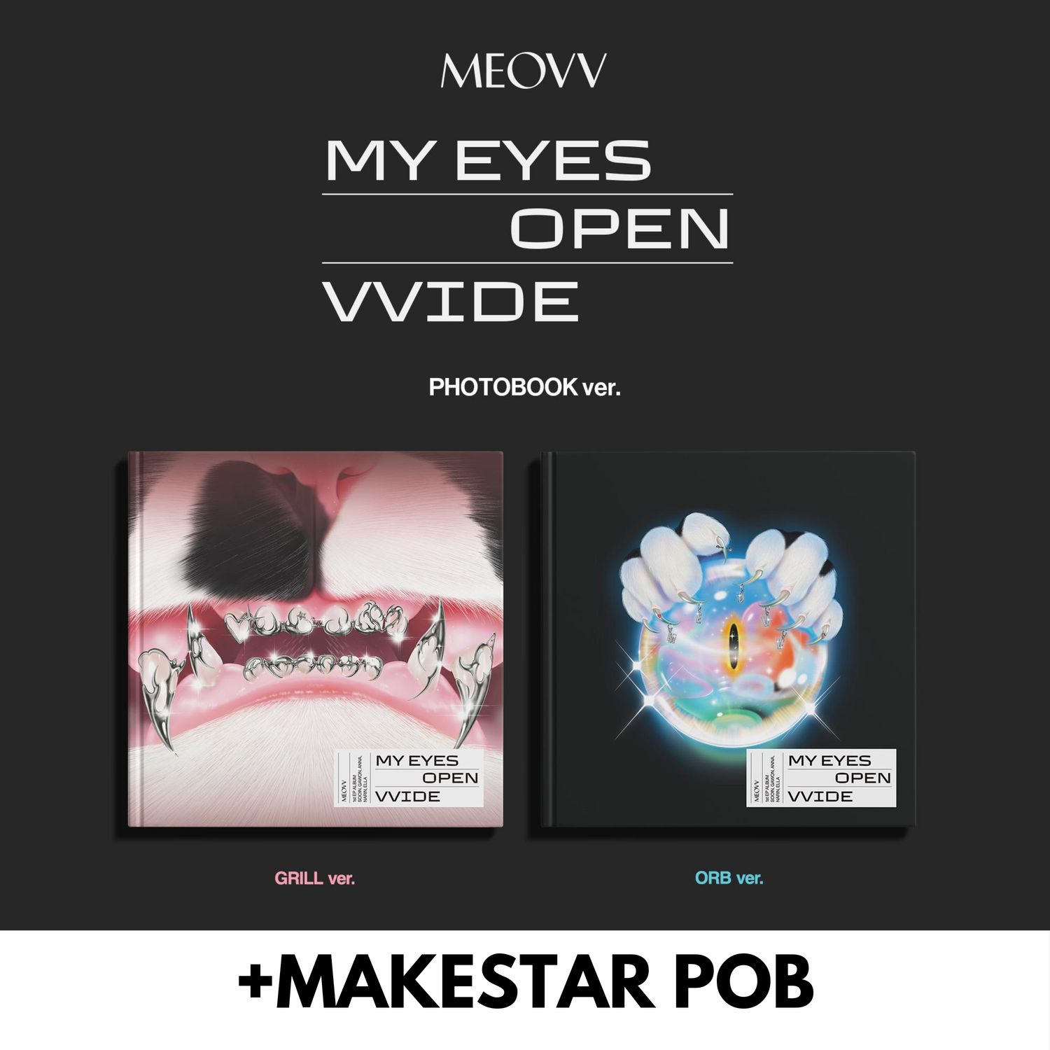 MEOVV MY EYES OPEN VVIDE - Random Photobook + MAKESTAR POB