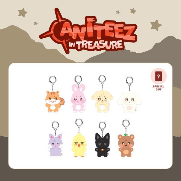 Mini Plush + Photocard - ATEEZ ANITEEZ IN TREASURE MD
