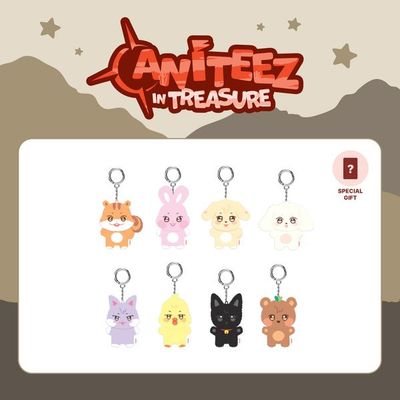 Mini Plush + Photocard - ATEEZ ANITEEZ IN TREASURE MD