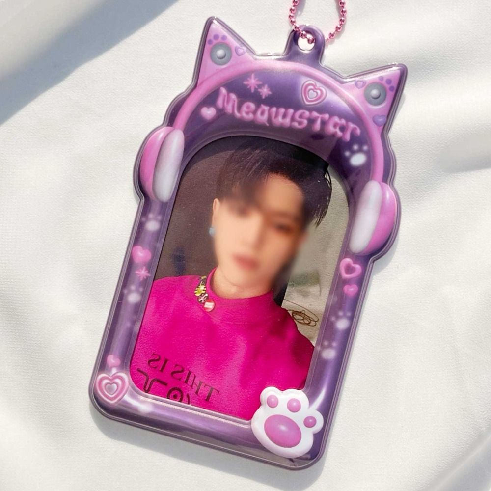 Metal Pink Purple Photocard Holder