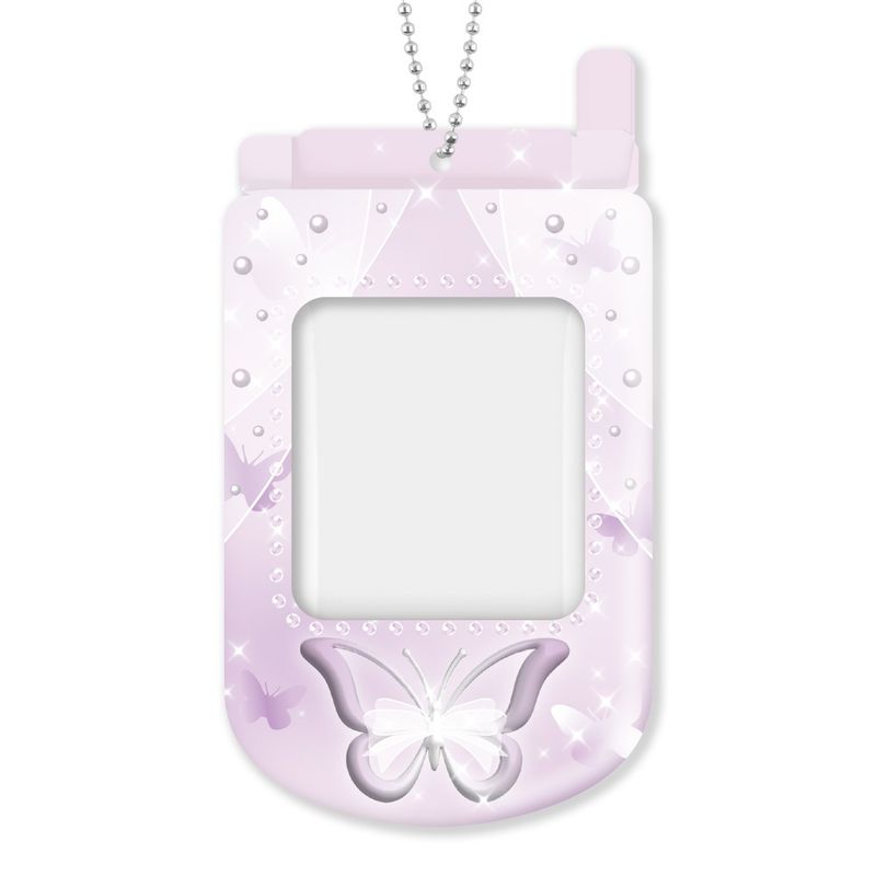 Purple Ribbon Butterfly Phone Photocard Holder