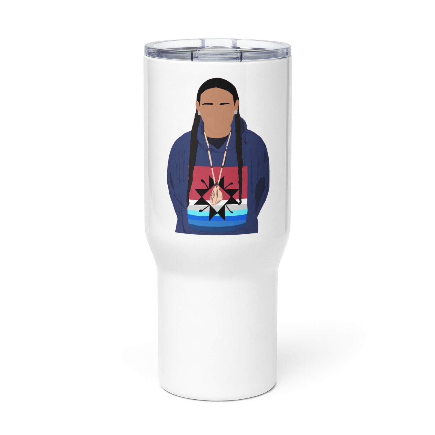 Travel mug with a handle