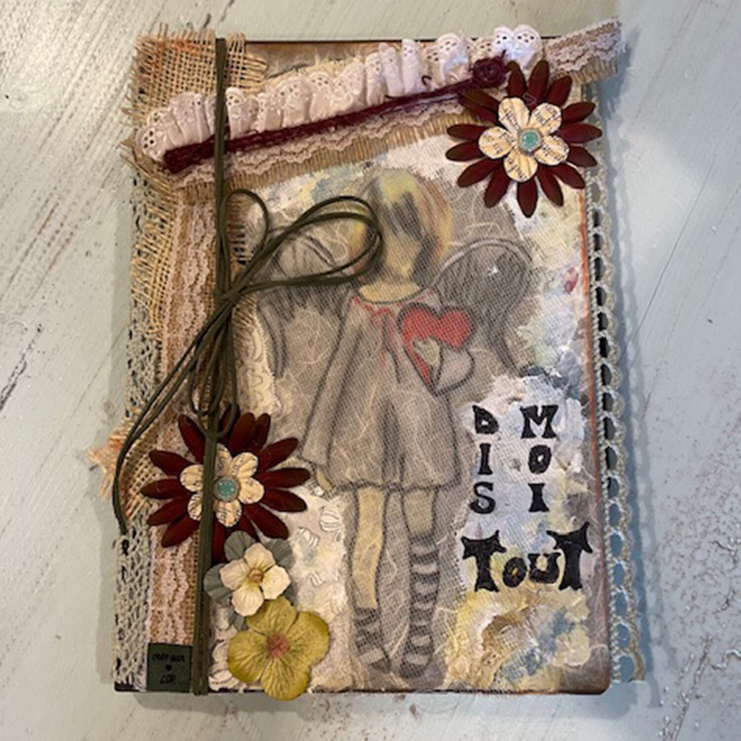 Journal intime "Dis-moi tout" fait main